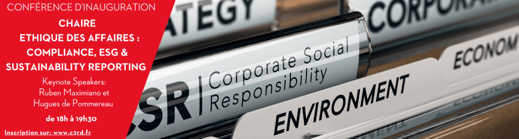 Nouvelle Chaire : Éthique des affaires : Compliance & ESG, Sustainability Reporting
